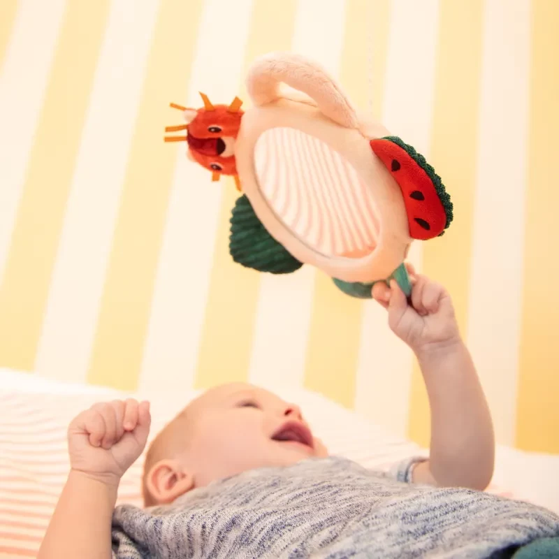 Lilliputiens Jack the Lion specchio attività sensoriale con maniglie, 3m+