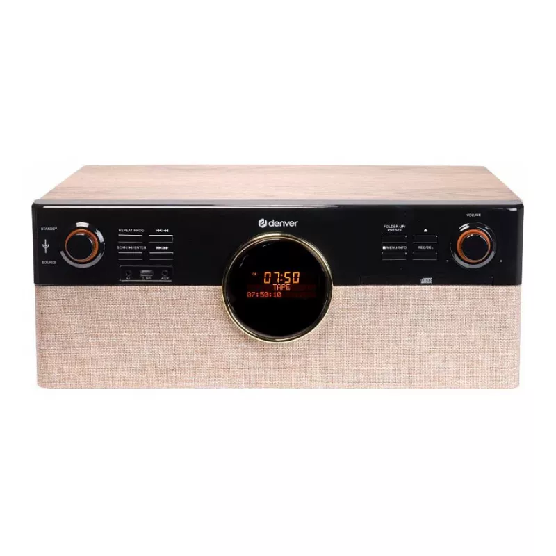 Denver MRD-180 music center retrò in legno DAB+/FM CD cassetta Bluetooth