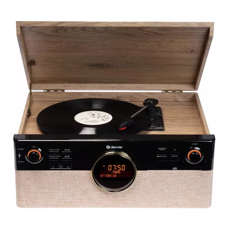 Denver MRD-180 music center retrò in legno DAB+/FM CD cassetta Bluetooth