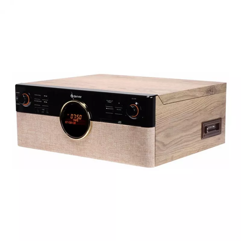 Denver MRD-180 music center retrò in legno DAB+/FM CD cassetta Bluetooth