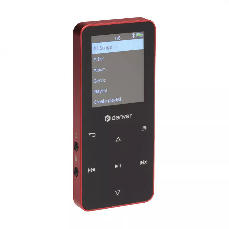 Denver MP-1830R lettore MP4 con Bluetooth, display da 1,8 pollici, 4GB, rosso