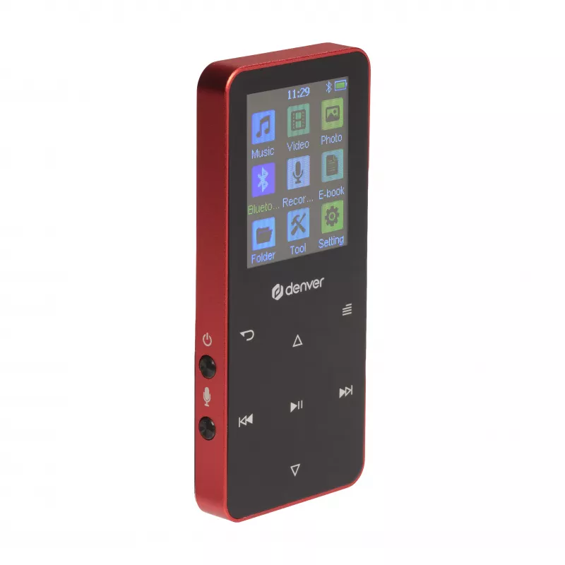 Denver MP-1830R lettore MP4 con Bluetooth, display da 1,8 pollici, 4GB, rosso