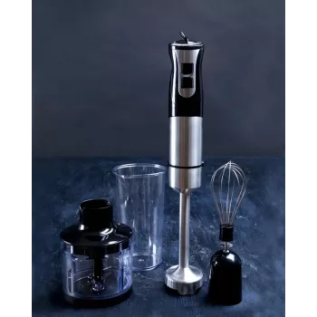 Gastronoma 18210001 Frullatore a immersione, 1000 W, Nero/Argento