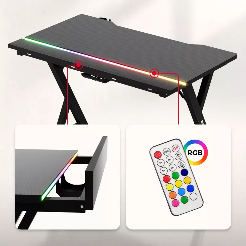 Huzaro Hero 2.4 RGB nero scrivania gaming