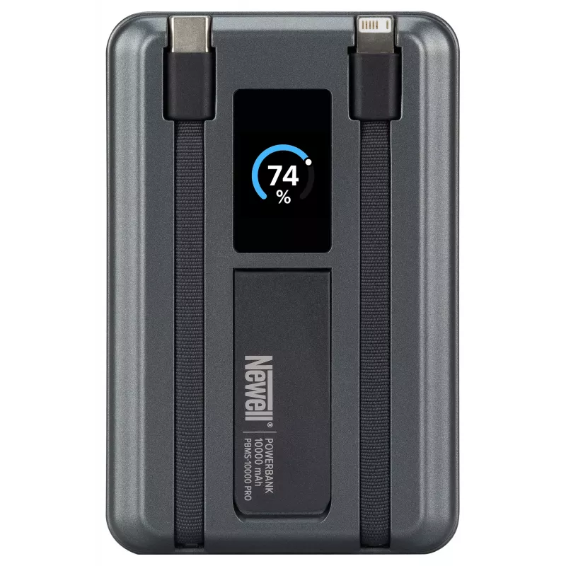 Powerbank Newell MS-10000 Pro MagSafe 10000 mAh Lightning, USB-C - grigio