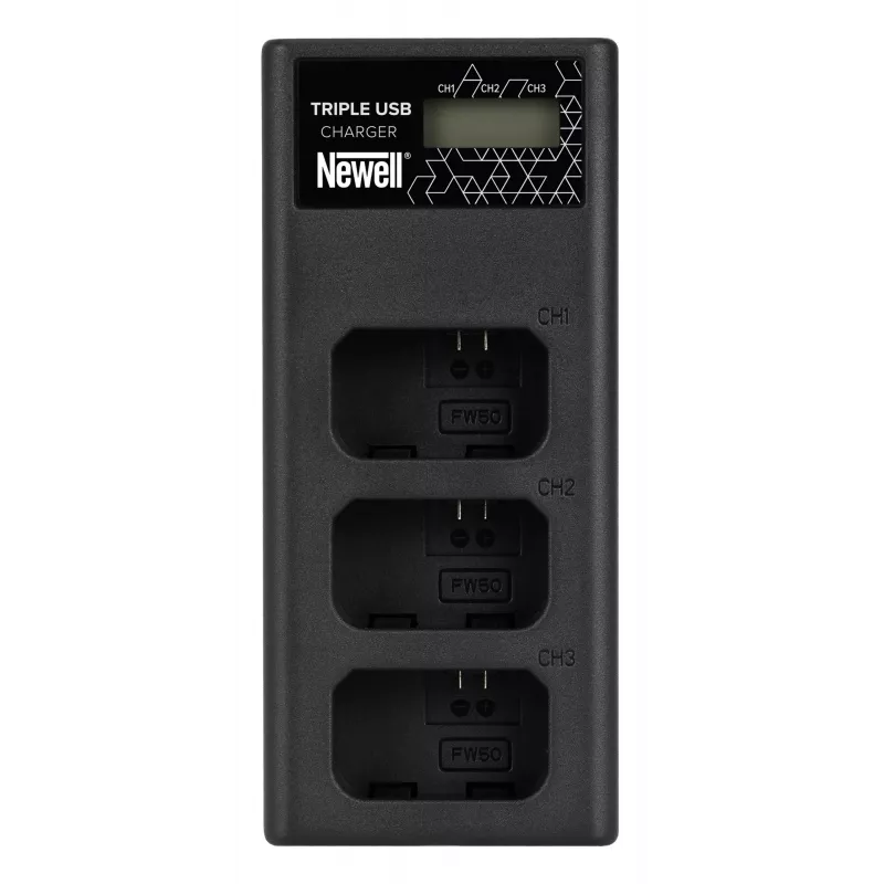 Caricabatterie a tre canali Newell CD-USB-C per Sony NP-FW50
