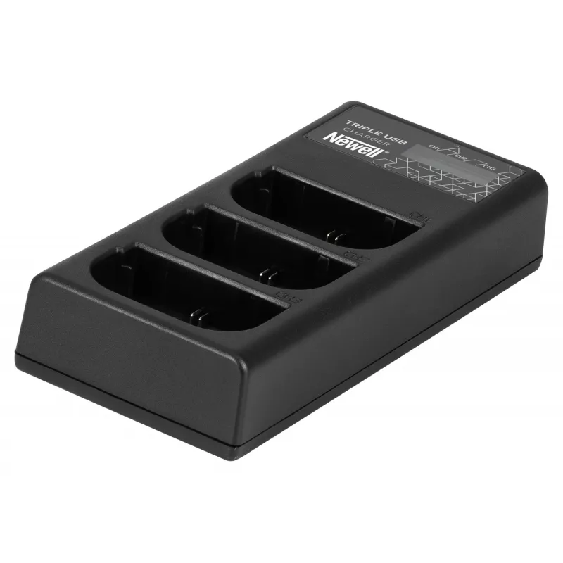 Caricabatterie a tre canali Newell CD-USB-C per batterie Canon LP-E6
