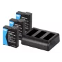 Caricabatterie a tre canali Newell SDC-USB-C e 3 batterie BCX-204 per DJI Osmo Action