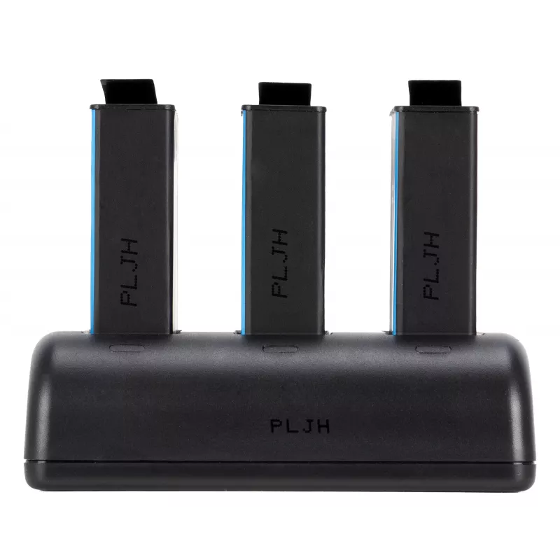 Caricabatterie a tre canali Newell SDC-USB-C e 3 batterie BCX-204 per DJI Osmo Action