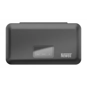 Caricabatterie a due canali con LCD Newell LCD-PB-SD per Olympus BLS-5