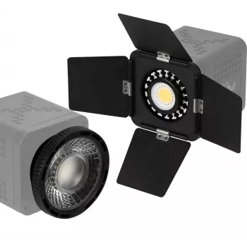 Kit paraluce e lente di messa a fuoco Mini Bowens Newell per lampada LED Tara