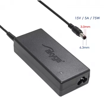 Akyga AK-ND-14 alimentatore per notebook Toshiba, 75 W, 15 V / 5 A, 6,3 x 3,0 mm