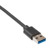 Akyga AK-AD-33 hub USB 3.0 attivo, 4 porte con interruttori singoli, 15 cm, nero