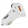 Akyga AK-CH-07 caricabatterie da auto 12/24V 18W USB-A Quick Charge 3.0 5-12V / 1.5-3A bianco