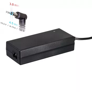 Akyga AK-ND-45 alimentatore per notebook HP, 120 W, 19,5 V / 6,15 A, 4,5 x 3,0 mm con pin