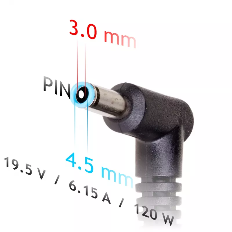 Akyga AK-ND-45 alimentatore per notebook HP, 120 W, 19,5 V / 6,15 A, 4,5 x 3,0 mm con pin