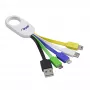 Akyga AK-AD-51 portachiavi con cavo di ricarica USB 5-in-1, USB-A a USB-C / Micro-USB / Mini-USB / Lightning