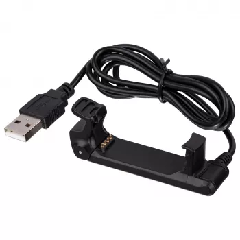 Cavo di ricarica USB Akyga AK-SW-19 con clip per Garmin Forerunner 220, 1 m, nero