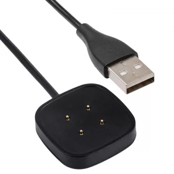Cavo di ricarica USB magnetico Akyga AK-SW-27 per Fitbit Versa 3 / Sense, 1 m, nero