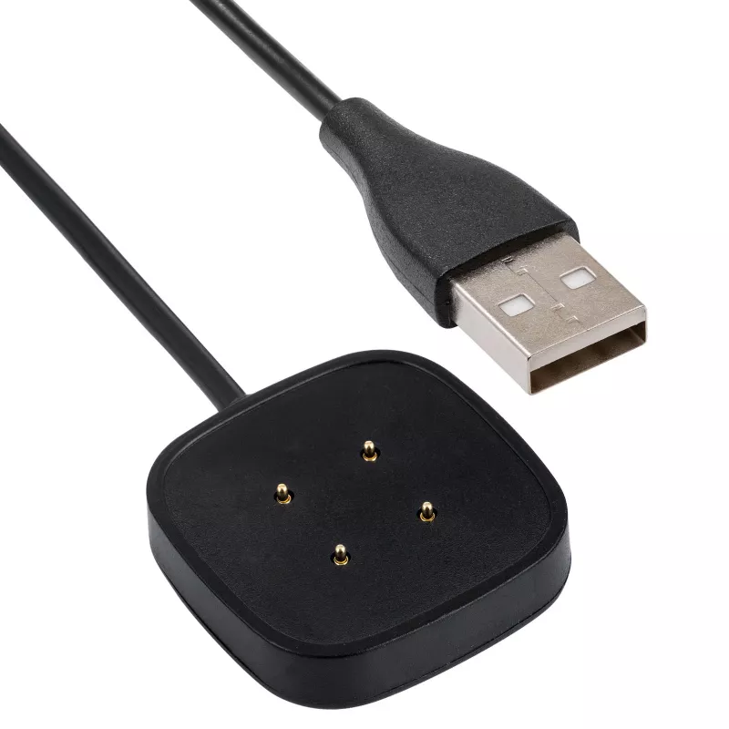 Cavo di ricarica USB magnetico Akyga AK-SW-27 per Fitbit Versa 3 / Sense, 1 m, nero
