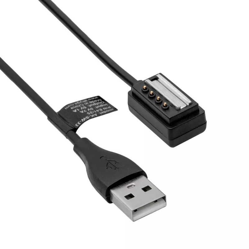Cavo di ricarica magnetico per Suunto 9 / D5 / Spartan Sport Akyga AK-SW-33, USB-A, 1 m, nero