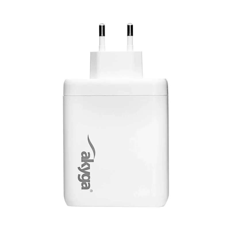 Caricabatterie USB GaN Akyga AK-CH-24 140 W, 3 x USB-C PD + USB-A, bianco