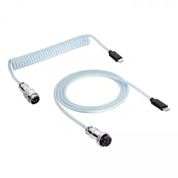 Cavo spiralato Aviator USB-C a USB-C Akyga AK-USB-49 con connettore GX16, USB 2.0, 3 m, bianco