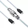 Cavo spiralato Aviator USB-C a USB-C Akyga AK-USB-49 con connettore GX16, USB 2.0, 3 m, bianco