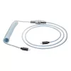 Cavo spiralato Aviator USB-C a USB-C Akyga AK-USB-49 con connettore GX16, USB 2.0, 3 m, bianco