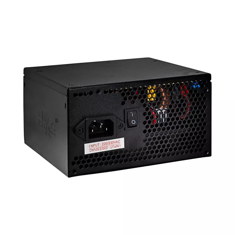 Alimentatore ATX Akyga AK-C2-600 Classic 600 W, semimodulare, PFC attivo, ventola 120 mm