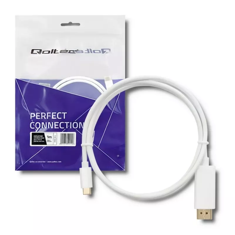 Qoltec Cavo Adattatore USB 3.1 Type-C Maschio a HDMI Type A Maschio, 4K, Alternate Mode, 1m, Nero