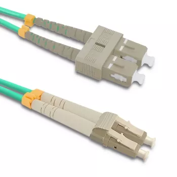 Qoltec Cavo patch in fibra ottica LC/UPC - SC/UPC multimodale OM4 duplex 5m