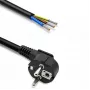 Qoltec Cavo di alimentazione angolare SCHUKO CEE 7/7 (E/F) rame spellato stagnato 3x1,50 mm² 5m nero