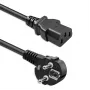 QOLTEC Cavo di alimentazione SCHUKO CEE spina angolare IEC C13 1,8 m nero