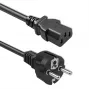 QOLTEC Cavo di alimentazione Schuko CEE IEC C13 3x0,75mm² 1,5m nero