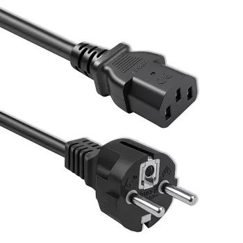 QOLTEC Cavo di alimentazione SCHUKO CEE IEC C13 3x1.0mm2 1,5m nero