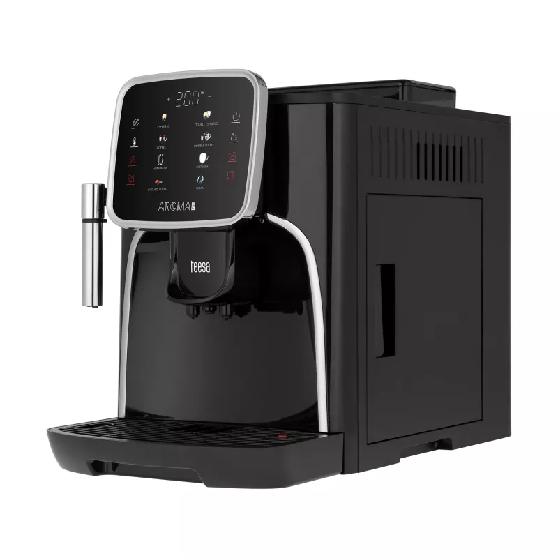 TEESA AROMA 750 macchina per caffè automatica con macinacaffè, 1450 W, 1,5 l, nero
