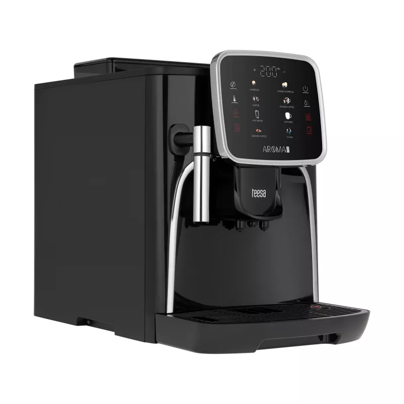 TEESA AROMA 750 macchina per caffè automatica con macinacaffè, 1450 W, 1,5 l, nero