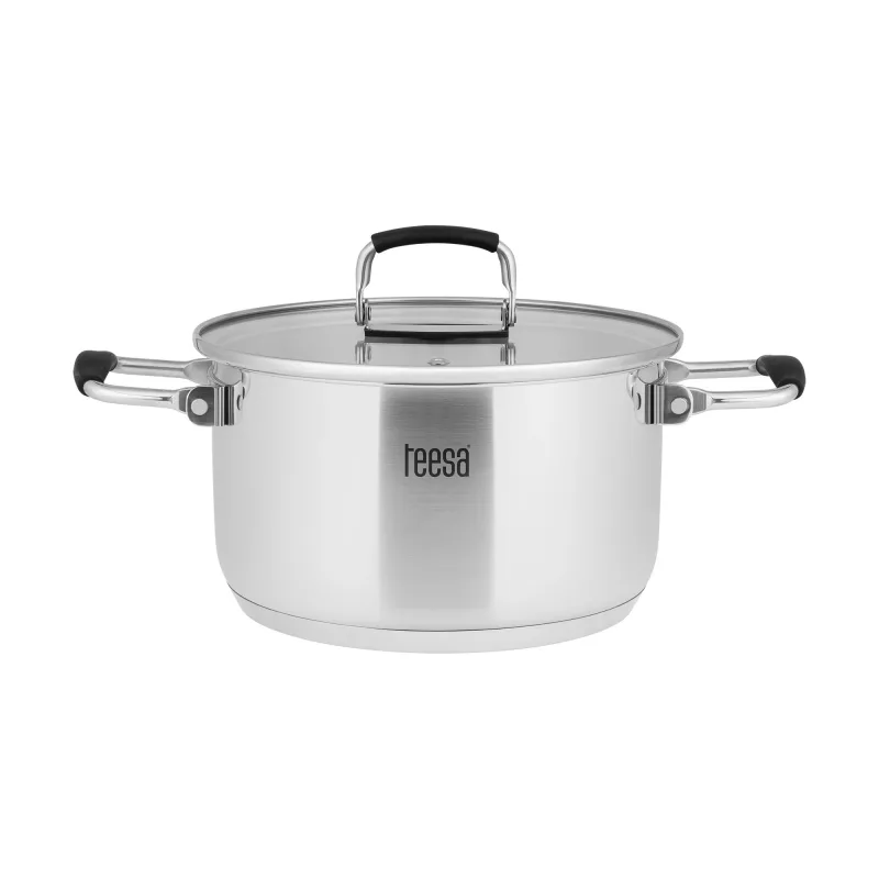 TEESA COOK PRIME set di 6 pentole, acciaio inox, adatto all'induzione