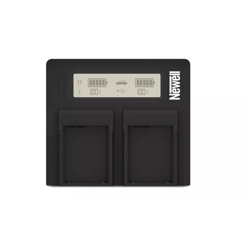 Newell caricabatterie LCD a doppio canale per batterie Canon LP-E6
