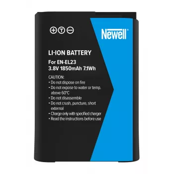 Batteria ricaricabile sostitutiva Newell per Nikon EN-EL23, 1850mAh, 7,0Wh, Li-Ion