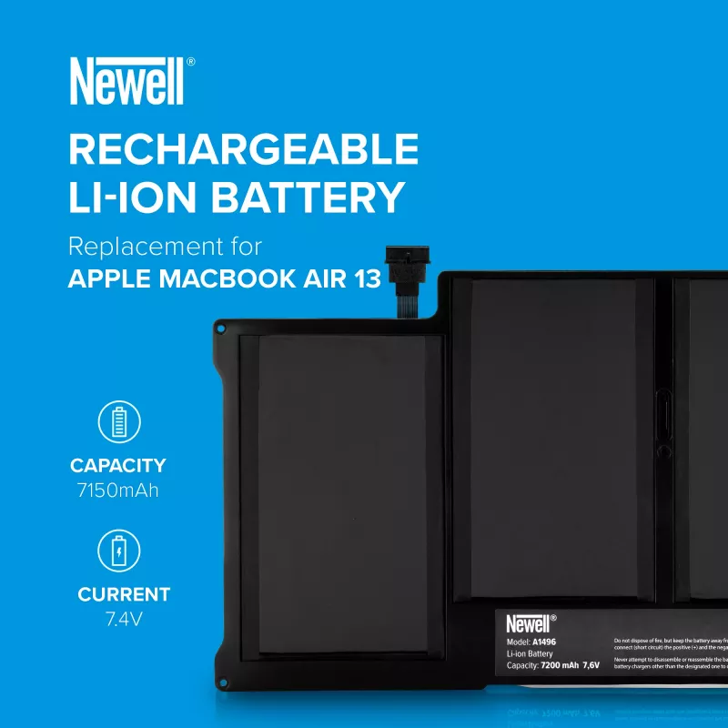 Batteria Newell A1496 7150 mAh per Apple MacBook Air 13