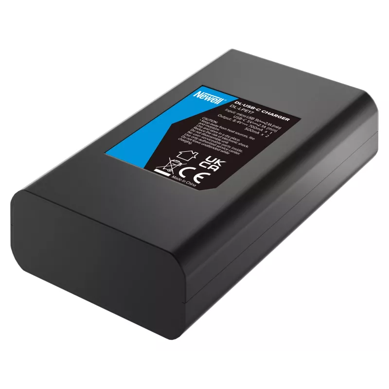 Caricabatterie USB-C dual-channel Newell DL-USB-C per batterie Canon LP-E17