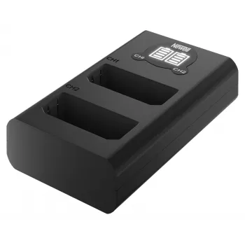Caricabatterie USB-C dual-channel Newell DL-USB-C per batterie Canon LP-E10