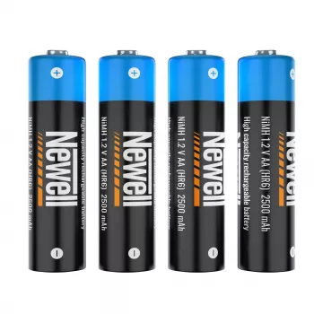 Batteria ricaricabile NiMH Newell AA 2500 mAh confezione da 4 blister