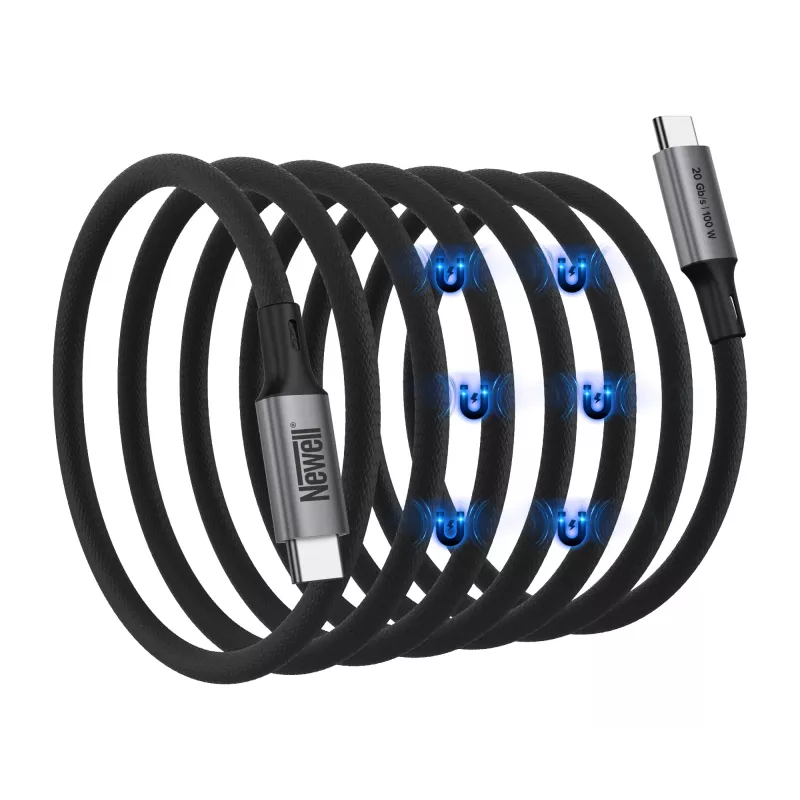 Cavo magnetico Newell USB-C a USB-C 3.2 Gen 2 - 1 m, grafite