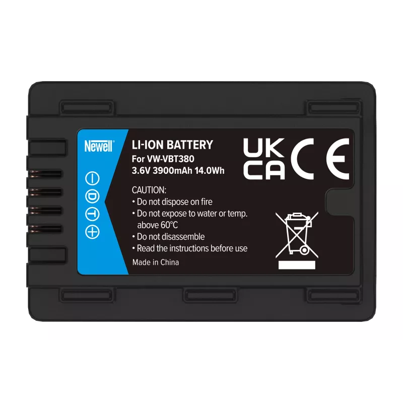 Batteria ricaricabile sostitutiva Newell VW-VBT380 per videocamera Panasonic