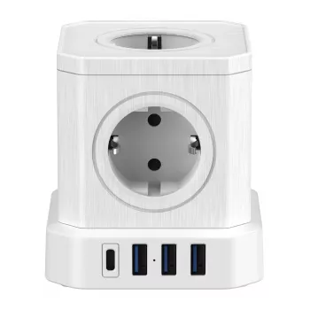 Newell GaN Power Cube 9w1 ciabatta bianca con caricabatterie USB