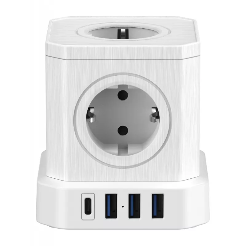 Newell GaN Power Cube 9w1 ciabatta bianca con caricabatterie USB