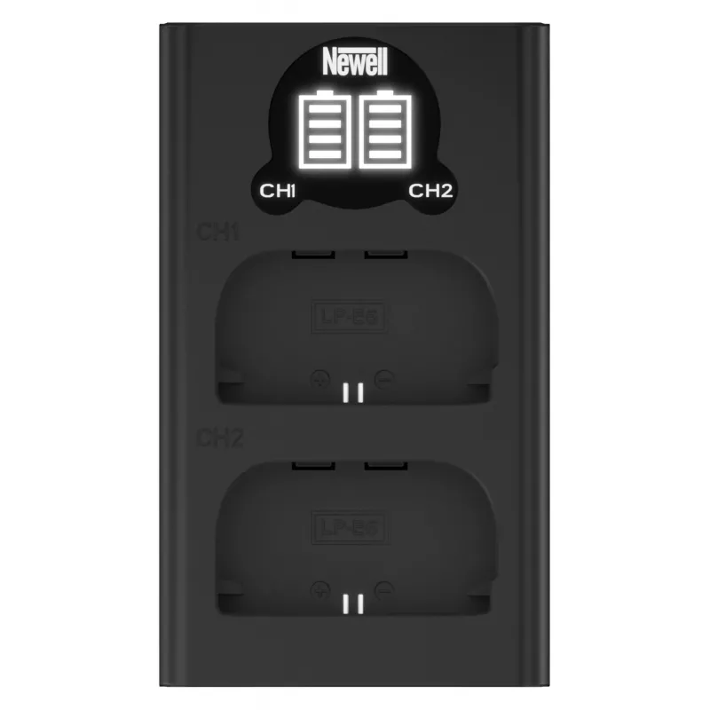 Newell caricabatterie USB-C dual-channel DL-USB-C per batterie Canon LP-E6